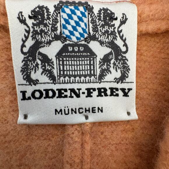 Vintage Wool LodenFrey München Blazer Peach Trimmed Alpine Jacket Scandi Girl - Picture 7 of 13